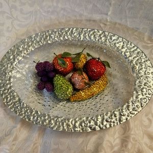 Vintage Beaded Sequin Fruit Bowl Table Decor